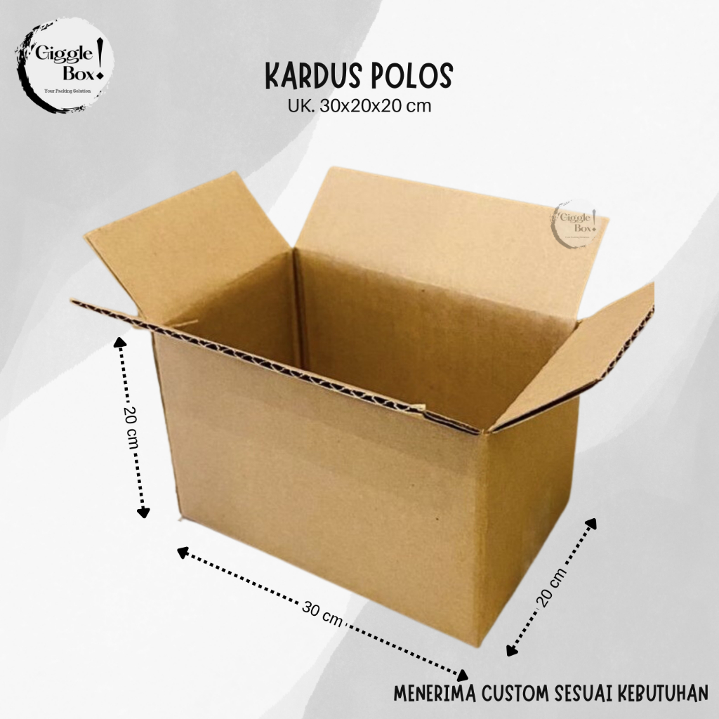 

Kardus Box Polos baru uk. 30x20x20 cm