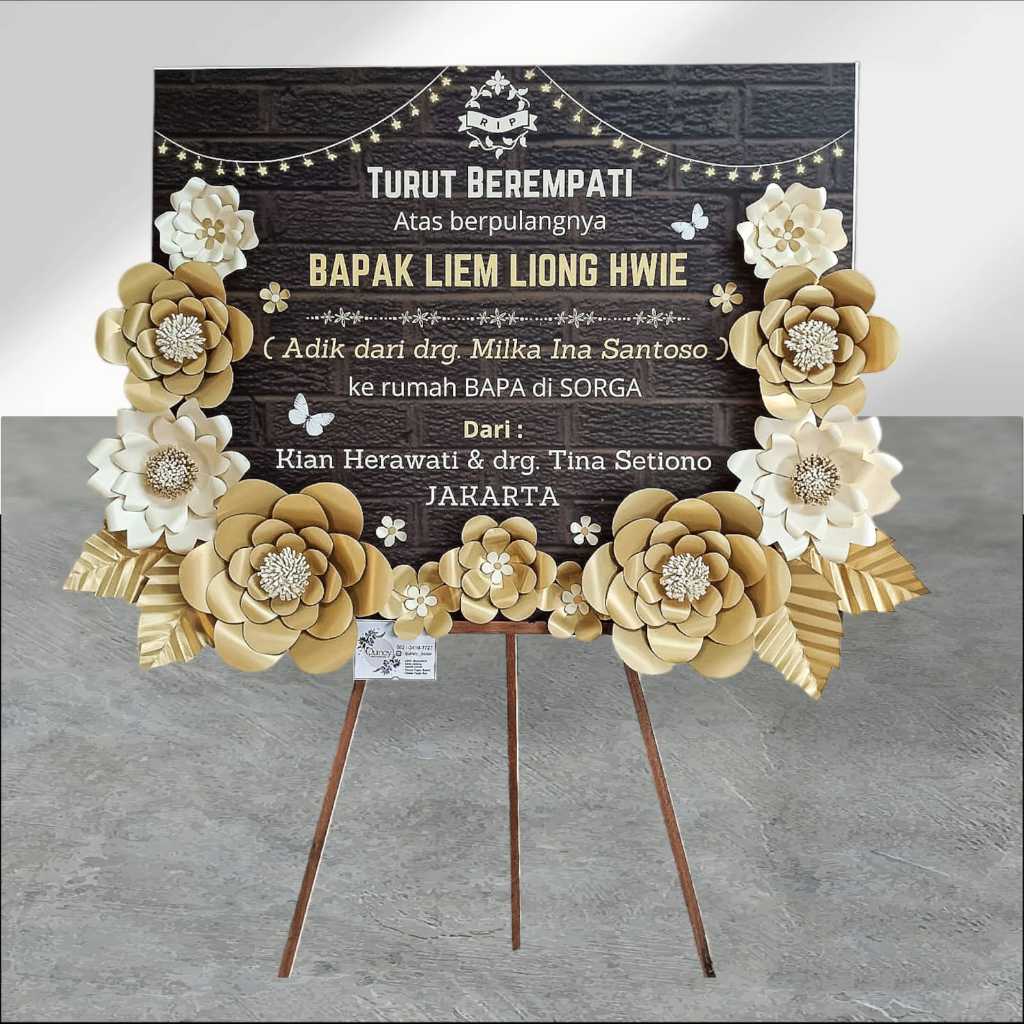Karangan Papan Bunga Kertas  / Karangan Papan Bunga Ucapan Size M