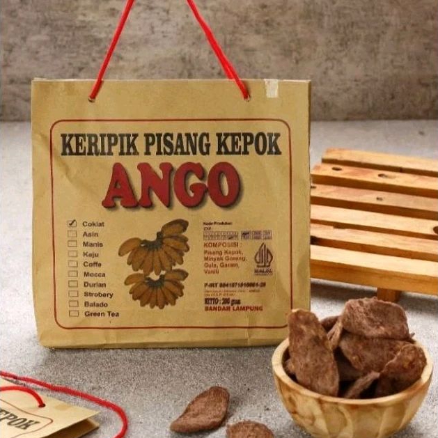 

KERIPIK PISANG KEPOK COKLAT ANGO 200gr. KERIPIK PISANG ANEKA RASA ASLI LAMPUNG