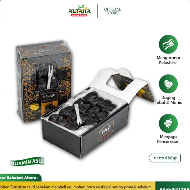 

Cuma disini Kurma Bam Barari Premium Dates Hologram Original 6gr