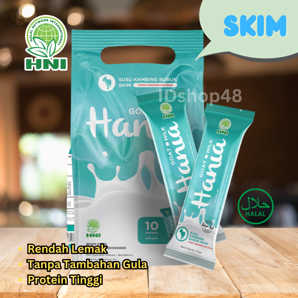 

HANIA GOAT MILK SUSU KAMBING HNI HPAI - SKIM