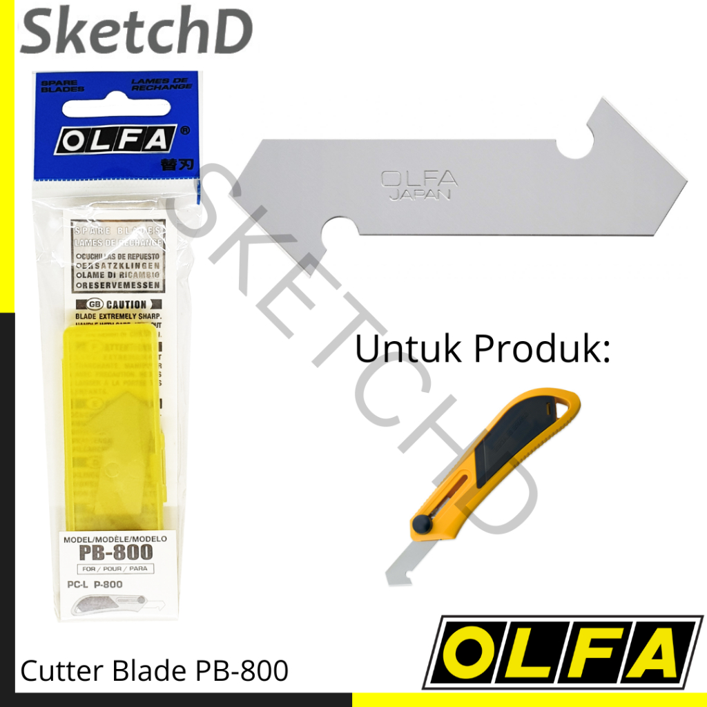 

Refil Isi Cutter Plastic Blade Heavy Duty PB800 Olfa Pisau Akrilik