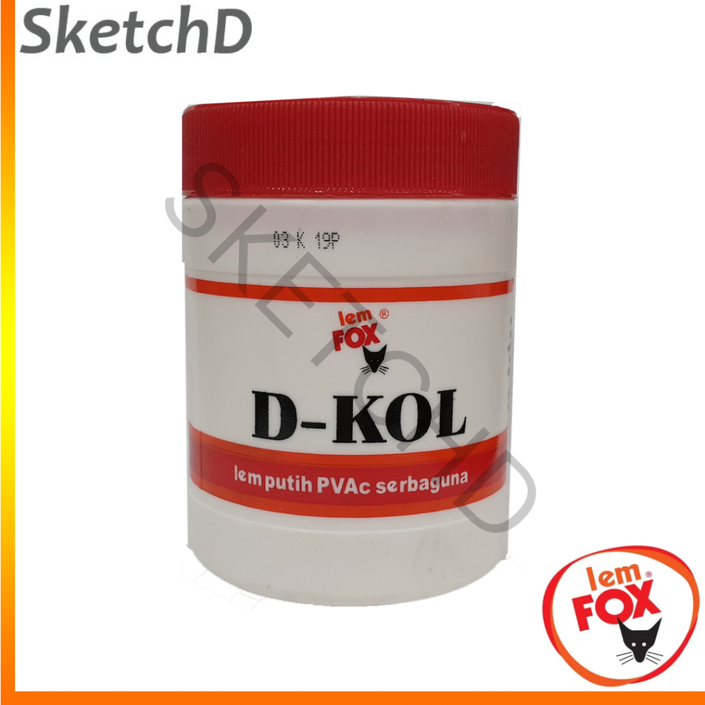 

Lem putih D-Kol Perekat Serbaguna Fox D kol White Glue 450 gr for all purpose