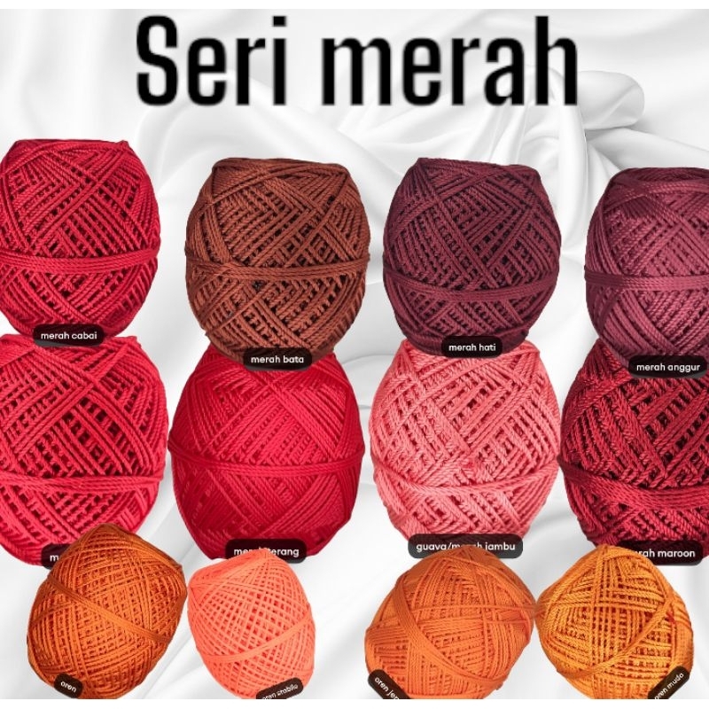 BENANG RAJUT POLYESTER D27 KILAP&DOOP SERI MERAH