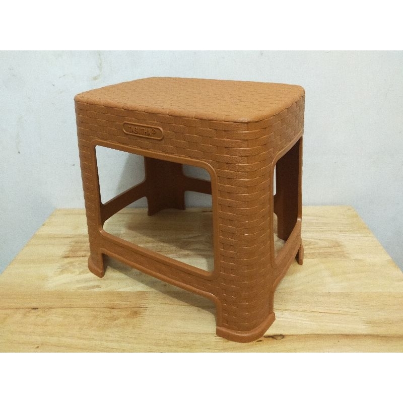 Bangku Plastik Rotan / Bangku Kecil / Kursi Dingklik / Kursi Jongkok / Kursi Cuci Baju / Kursi Mini 