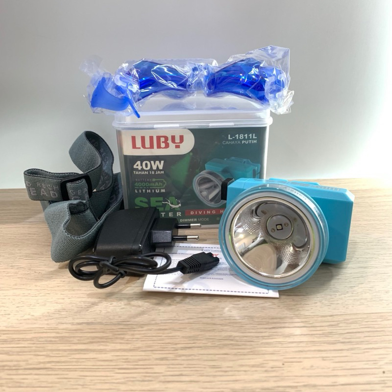 Senter Kepala Selam Luby L-1811 / Senter Kepala Luby L1811 Cahaya Putih Atau Kuning