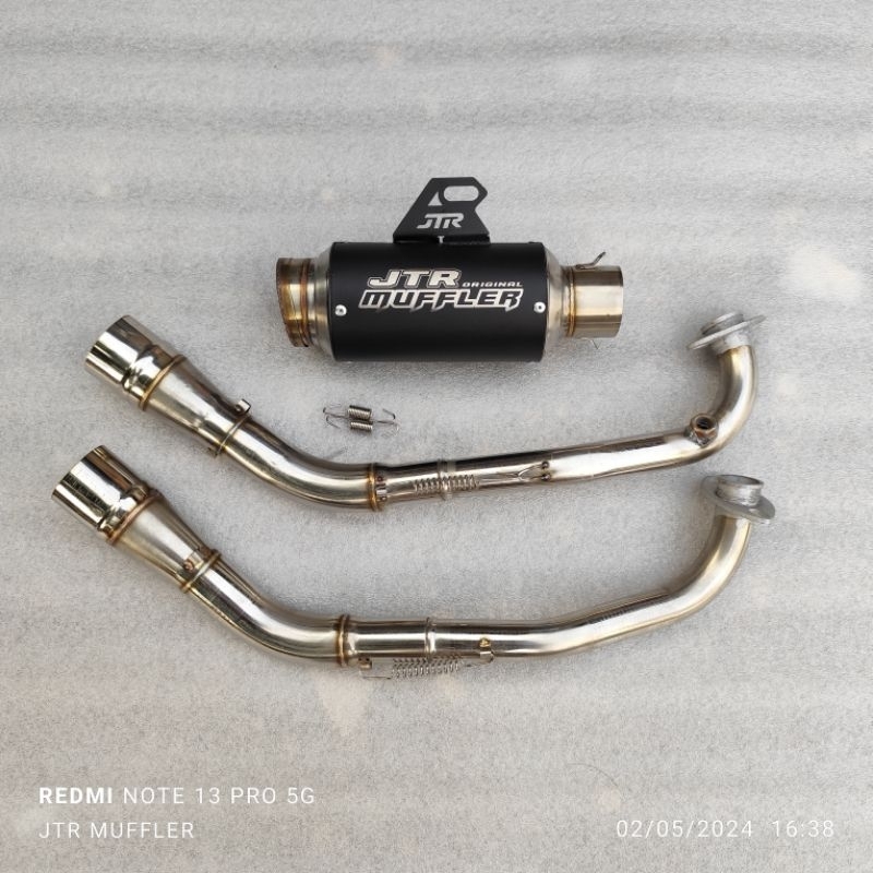 Knalpot racing Fullset nmax aerox lexi pcx adv vario beat scoopy original JTR MUFFLER type pendek ko