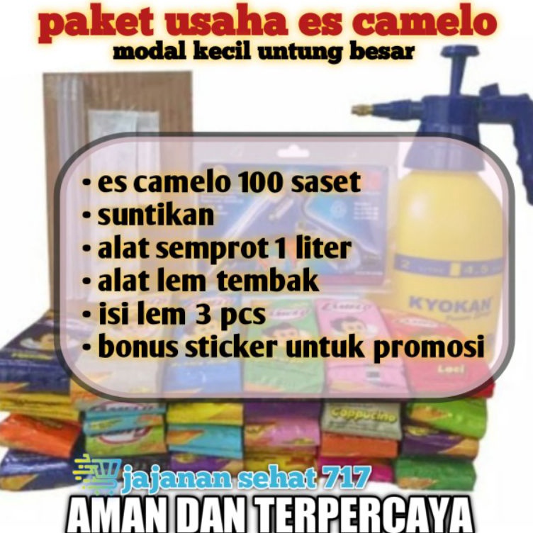 

Get It Now PAKET USAHA ES CAMELO KOMPLIT tinggal produksi modal kecil untung besar