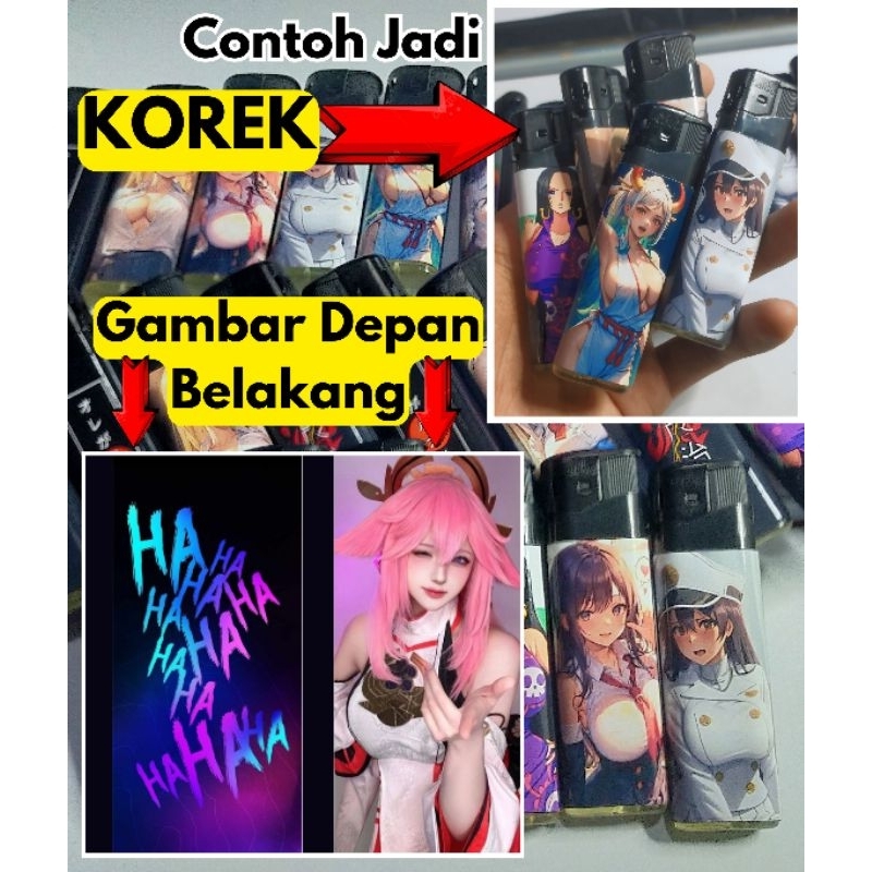 Korek Custom Stiker Tampil Beda Cosplay Anime Waifu