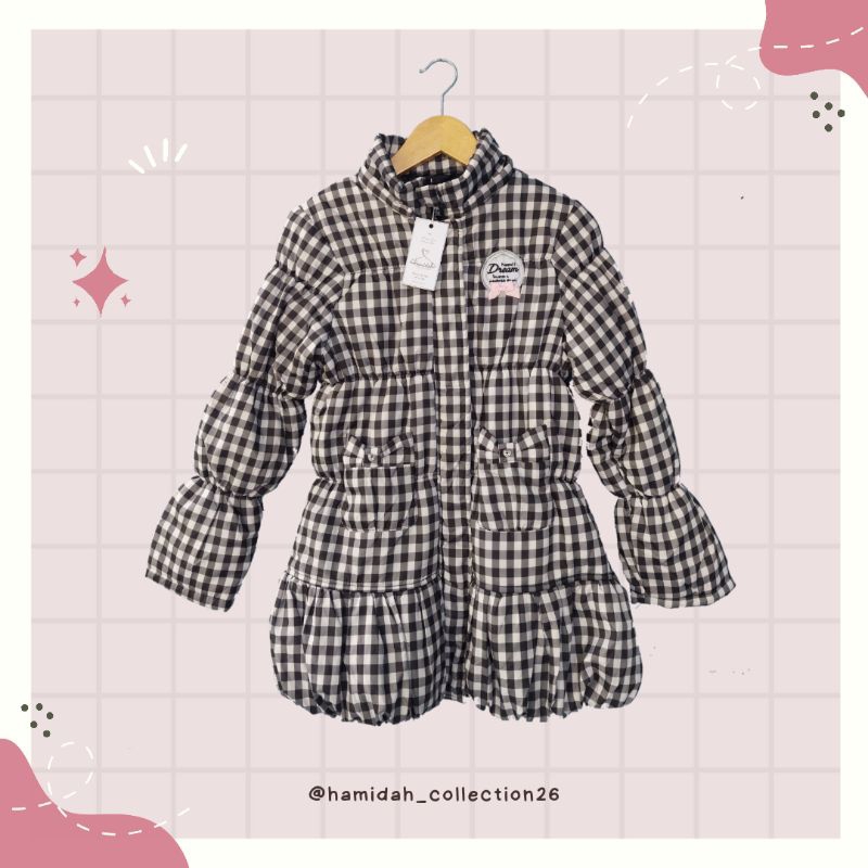 JAKET/TEBAL/BULANG/KOTAK KOTAK/HITAM PUTIH