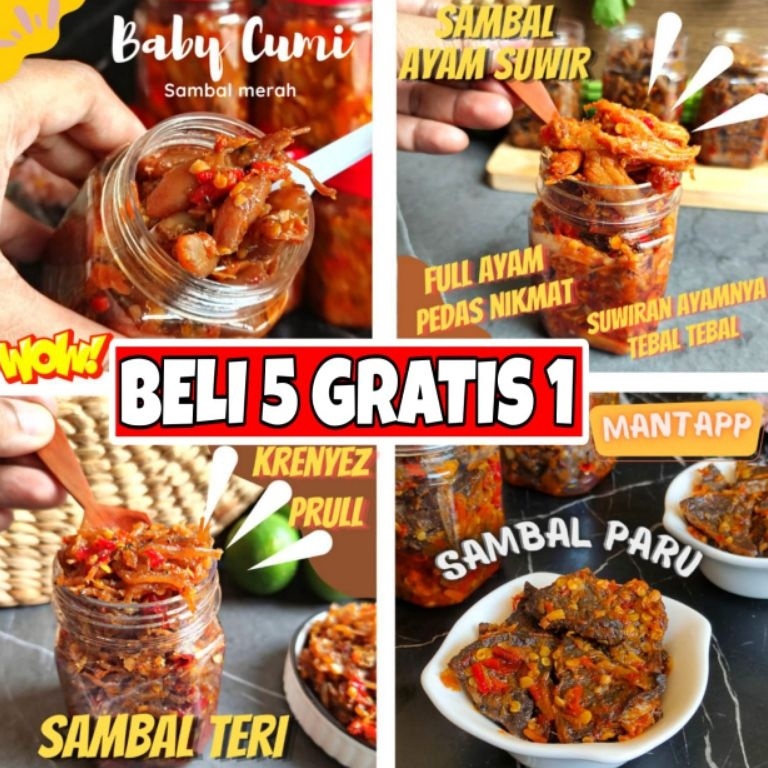 

Harga Khusus PREMIUM Sambal Lauk Cumi Paru Cakalang Roa Asap Ayam Suwir Teri Medan Kecombrang Pete Jengkol Kikil Bawang Terasi Usus