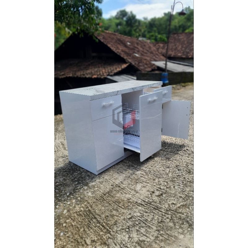 Meja kompor minimalis / rak piring / lemari piring / kitchenset HPL