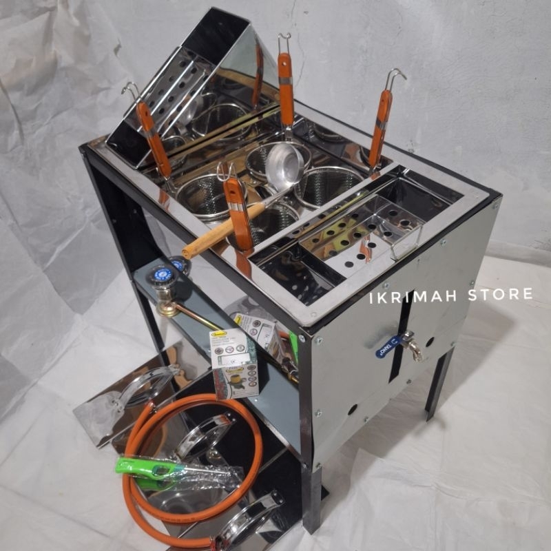 panci mie ayam 4 lubang / dandang mie ayam bakso 4 lubang plus 2 panci kuah