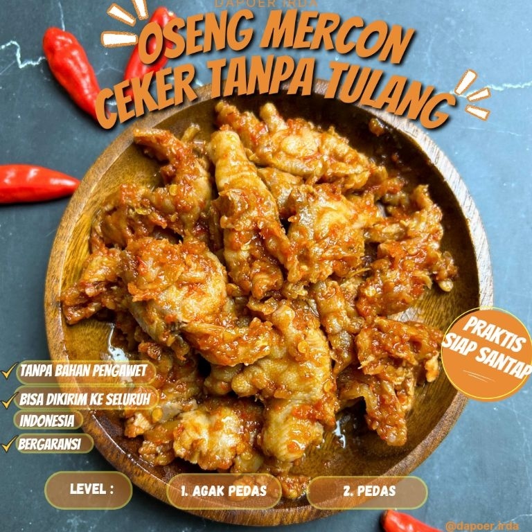 

Lagi Promo Dapoer Irda Oseng Mercon Ceker Tanpa Tulang 2grm