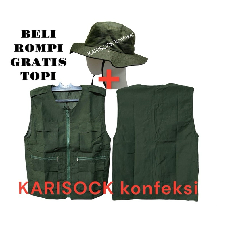RB Rompi Banyak Kantong / Rompi Tactical / Rompi Cargo Pria Wanita / Rompi Multifungsi / Vest