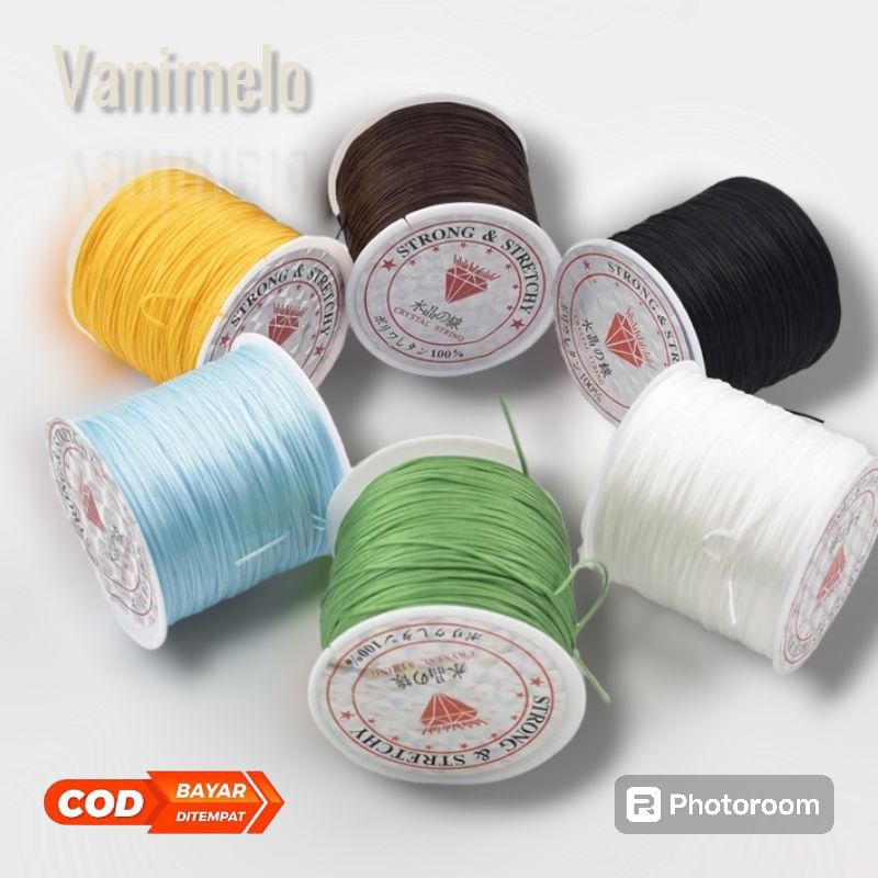 Tali Karet Elastis 60 Meter Untuk Membuat Gelang Dan Kalung