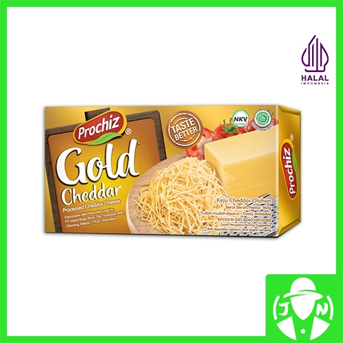 

Keju Prochiz GOLD Cheddar 160gr Keju Parut/ Cheddar Chesse Murah Meriah