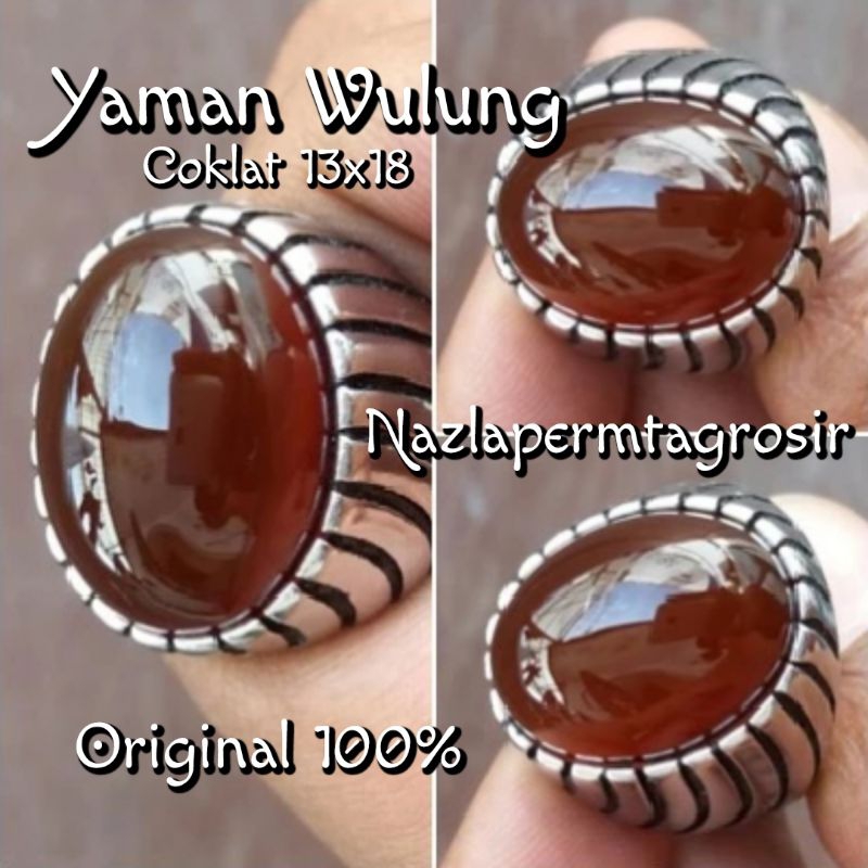NATURAL BATU YAMAN WULUNG COKLAT DIM 13X18