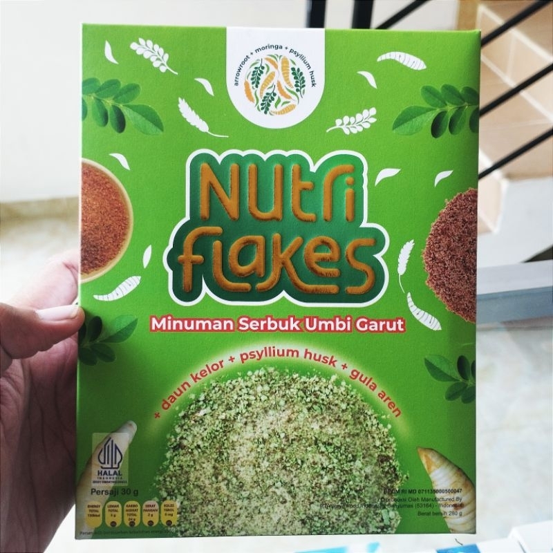 

Nutriflakes original Minuman serbuk umbi garut untuk asam lambung dan Maag