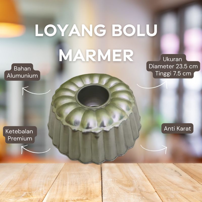 LOYANG BOLU/LOYANG BOLU MARMER/MARMER CAKE/CETAKAN MARMER CAKE ALUMUNIUM