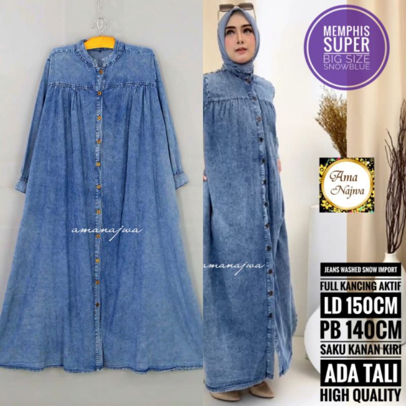 JUMBO LD 130 DAN  LD 150 cm MEMPHIS GAMIS JEANS BY AMANAJWA