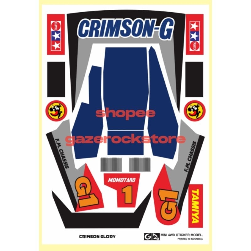 Stiker Tamiya Crimson Glory Cutting Vinyl
