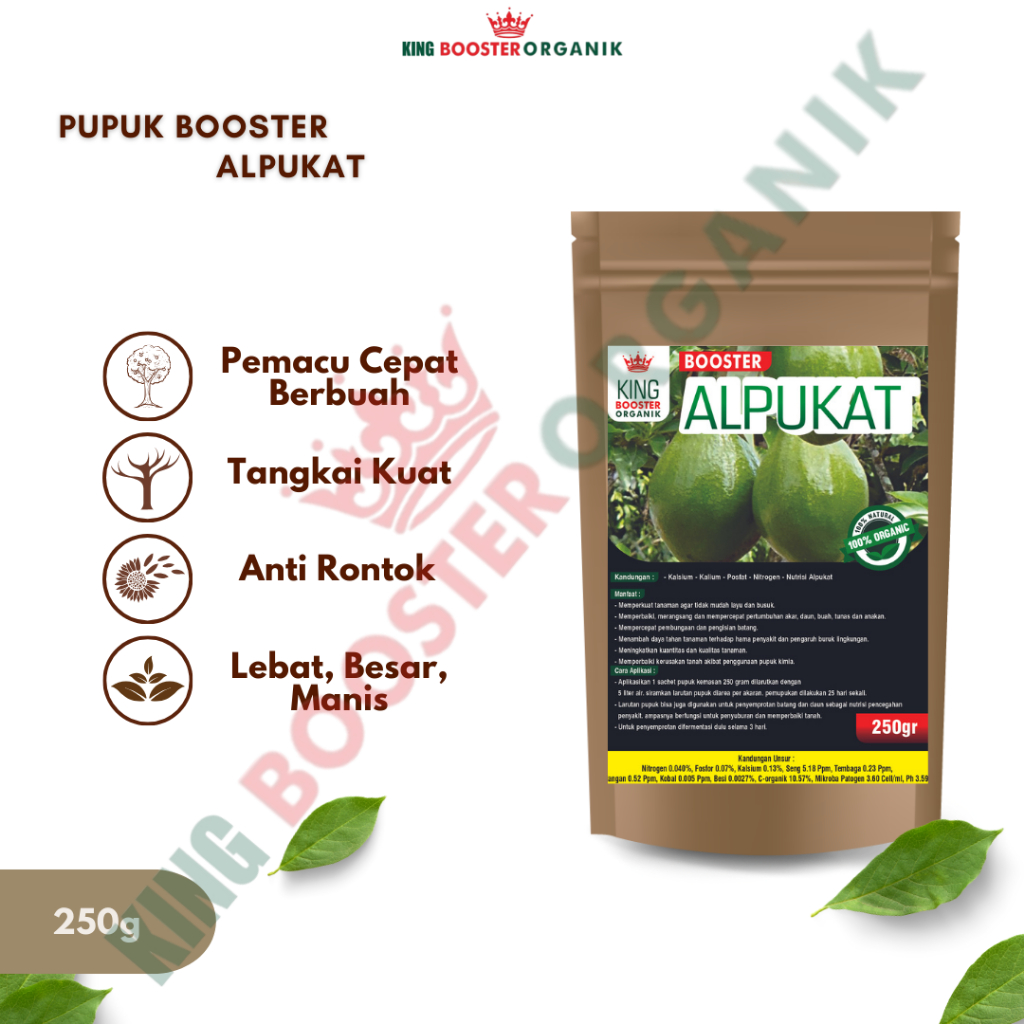 Pupuk Booster Alpukat Organik Agar Cepat Berbuah Lebat Vitamin Perangsang Pembuahan Buah Saat Sedang
