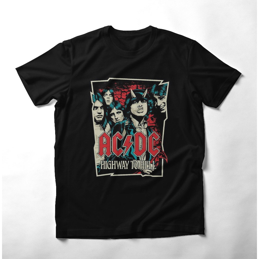 Kaos distro ACDC - HIGHWAY TO HELL kaos Band kaos Musik Kaos acdc Kaos rock Original distro