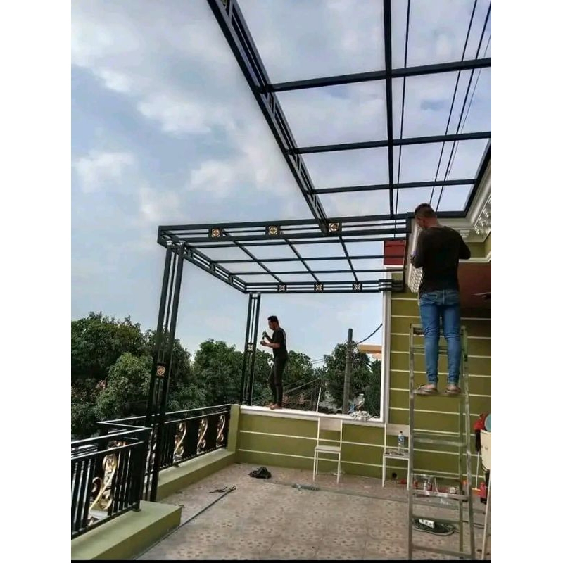 rangka atap kanopi spandek