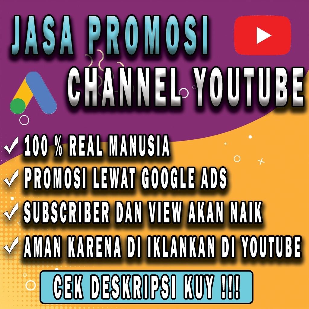 Jasa Promosi Channel Youtube Hasil Permanen
