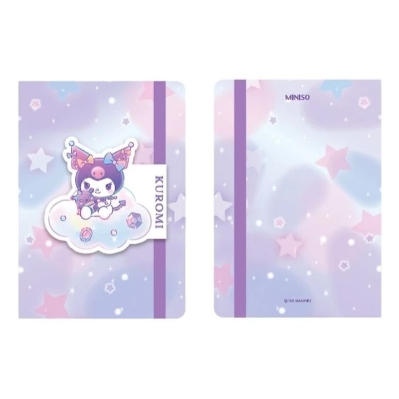 

Miniso Buku Hardcover Kuromi A5 - Hardcover Book with Band (80 Sheets)