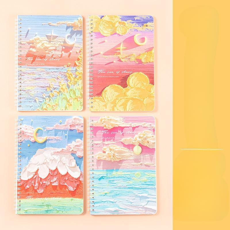 

MINIKIDI (BookA5) Buku Tulis Ring A5 Spiral Motif / Catatan Journal / l Notebook Aesthetic Ring