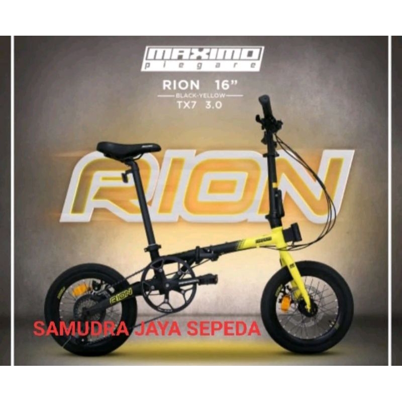 Sepeda lipat Maximo piegare RION 16 inch TX7 (7 speed ) 3.0