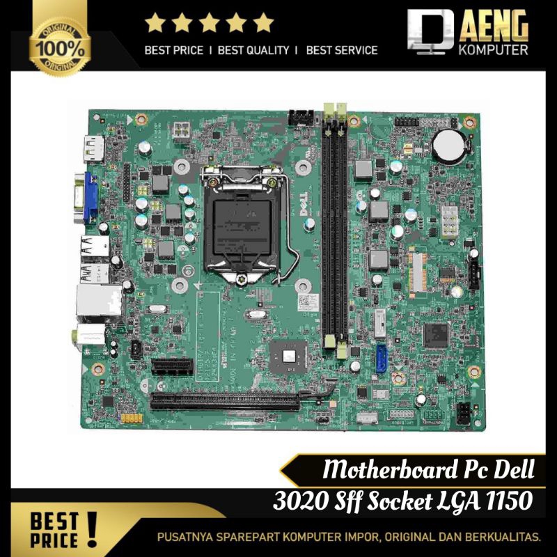 Motherboard Mainboard Mobo ddr3 Intel Dell Optiplex 3020 SFF Socket 1150 Original Murah