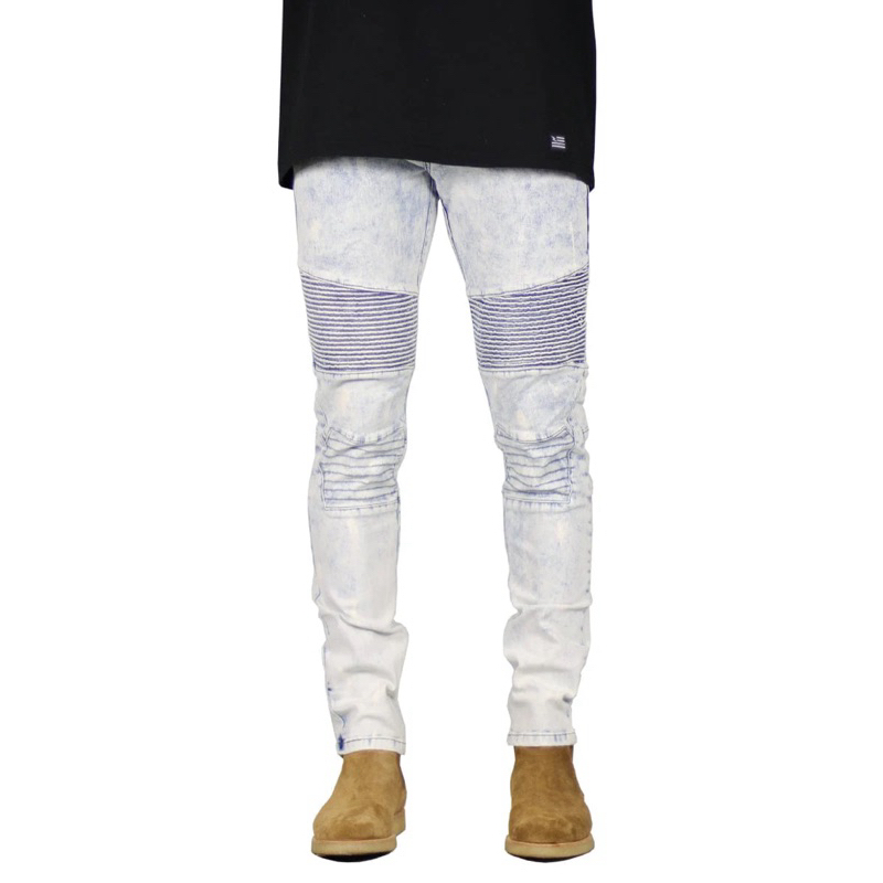 Hyper Denim "Bleach Blue" Biker Jeans