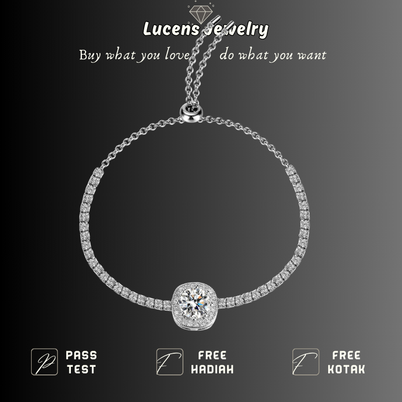 Gelang Titanium Wanita Perak Asli Anti Karat Luntur Couple Aesthetic Tangan Perhiasan Wanita