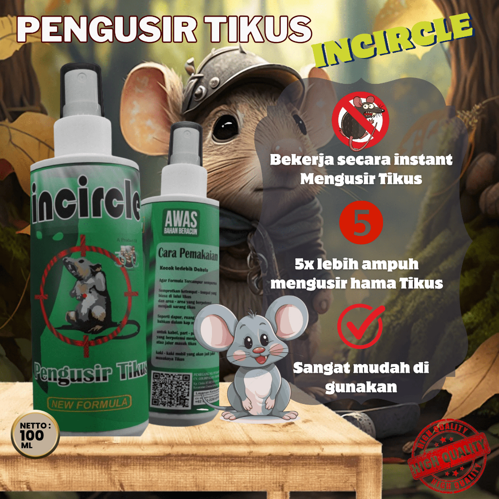 PEMBASMI TIKUS, RACUN TIKUS PALING AMPUH, PENGUSIR TIKUS SEMPROTAN 100ML