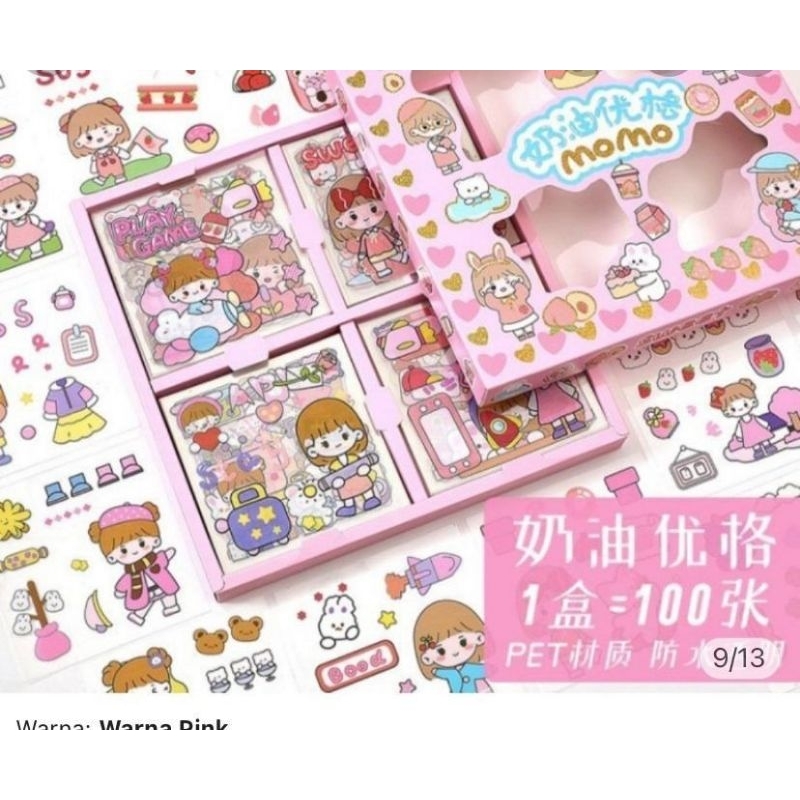 

Stiker momo 15 lembar dengan 4 warna