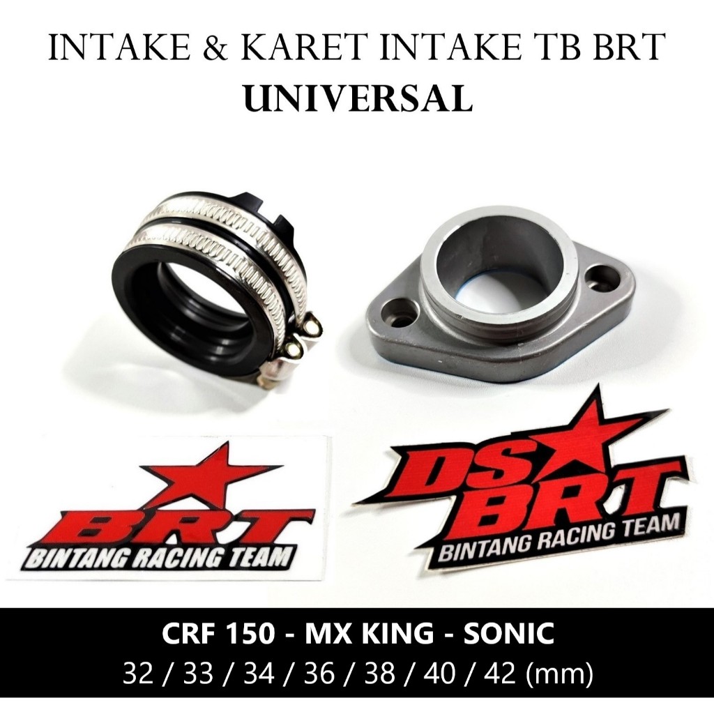 INTAKE & KARET INTAKE THROTTLE BODY TB BRT CRF 150 MX KING SONIC