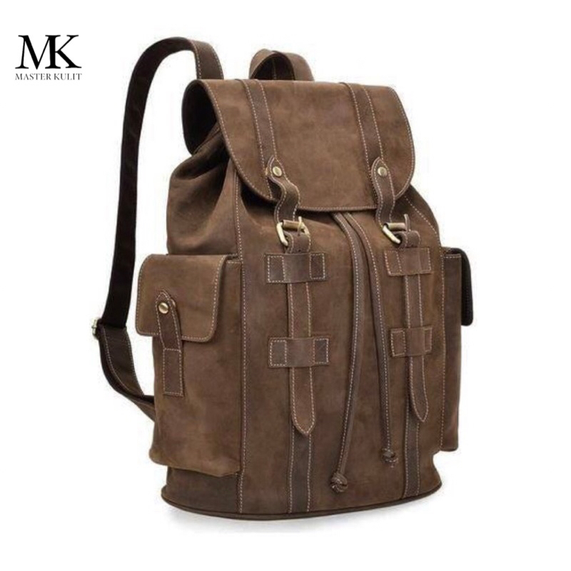 Tas Serut Ransel Kulit Pria Vintage Mk.77