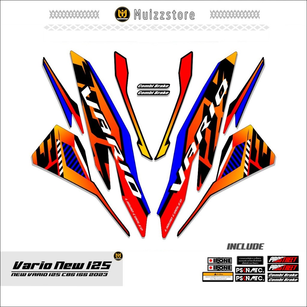 STRIPING VARIO NEW 125 / MOTIF 22 / STICKER VARIO NEW 125 CBS ISS / 2018 - 2021 / MUIZZSTORE