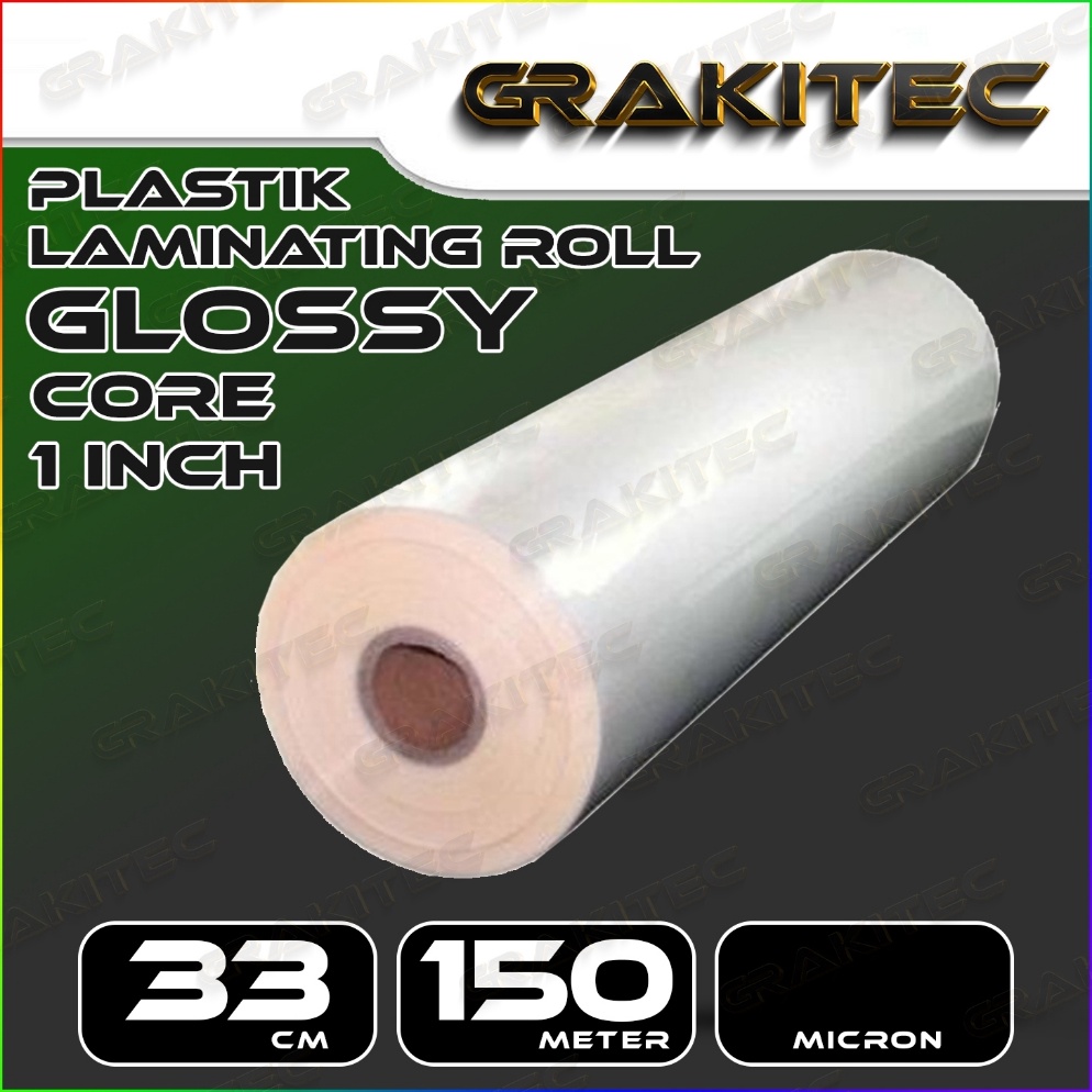 

KODE C4F2 Plastik Laminating Panas Roll 33 cm x 15 m x 21 3 mic Glossy Doff Low Temperature untuk mesin Laminating laminasi panas roll