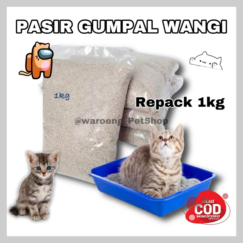 Pasir Gumpal Wangi 1Kg Pasir Wangi Gumpal Pasir Kucing Gumpal Pasir Wangi Kucing Pasir Anjing Pasir 