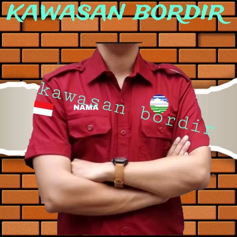 Terbaru polo shirt BMKG seragam BMKG baju BMKG pdh BMKG full bordir..