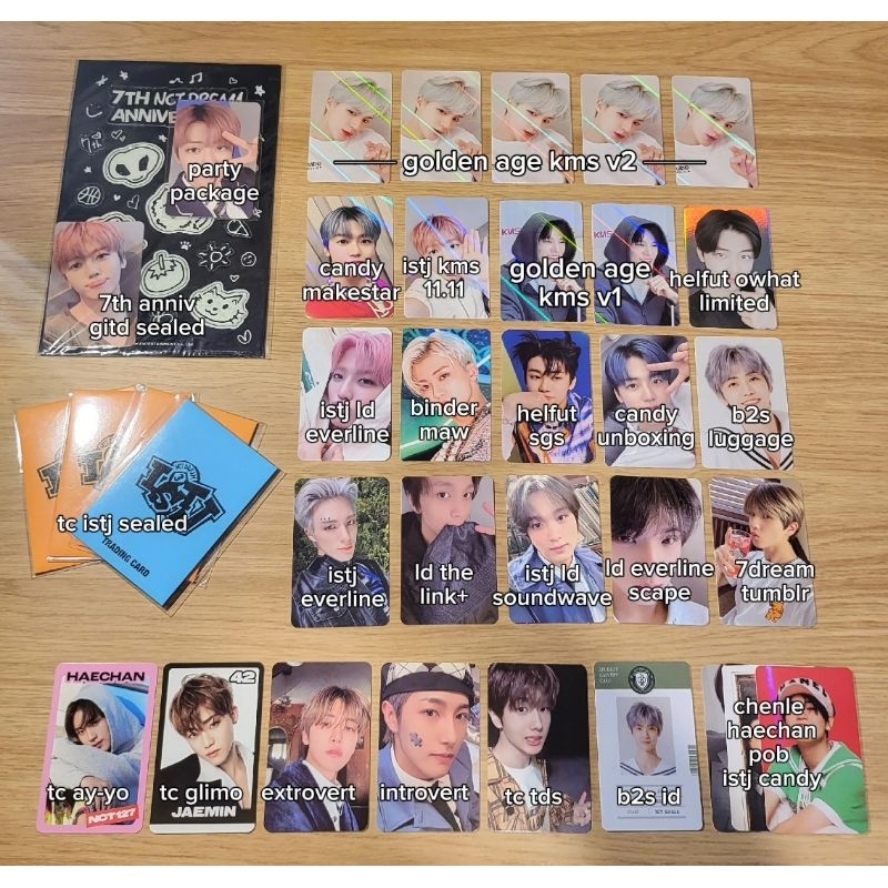 wts selling nct dream 127 official photocard pc haechan jaemin jeno jisung istj golden age hello fut