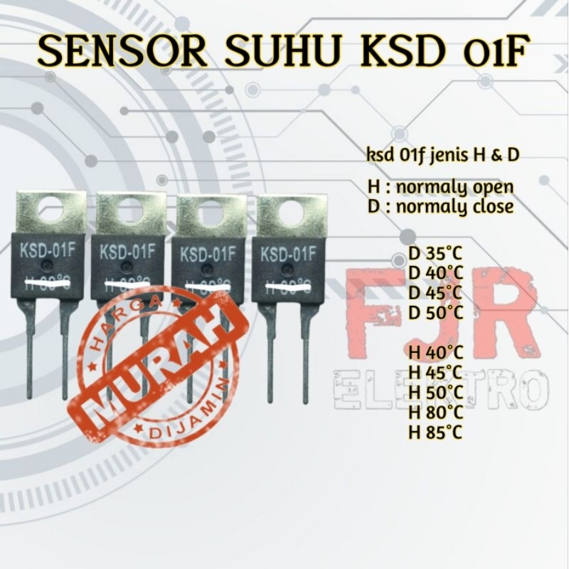 KSD 01F H D sensor suhu D35C D40C D45C D50C H40C H45C H50C H80C H85C 35C 40C 45C 50C 80C 85C 35 40 4