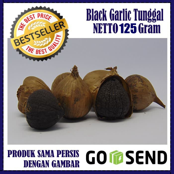 

BLACK GARLIC TUNGGAL 125 GRAM - BAWANG PUTIH HITAM TUNGGAL/LANANG