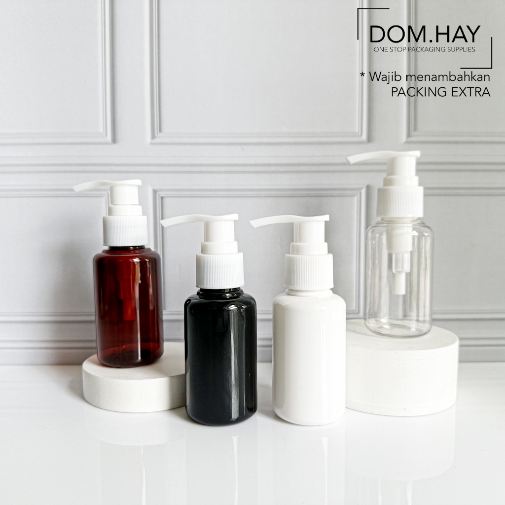 Botol Plastik Pump Putih 70ml Tubular Dish Soap Sabun Body Hand Wash Shampoo Gel Oil Minyak Kemasan 