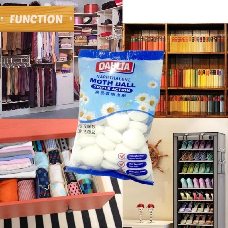 Kamper Pewangi Ruangan Kamar Mandi Dahlia Napthalene Moth Ball