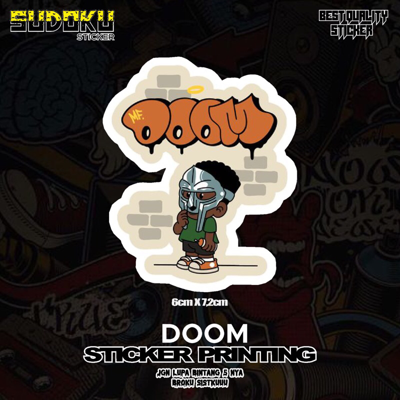 

STICKER STIKER PRINTING DOOM BAND|STICKER KEREN|STICKER HELM|STICKER BAND